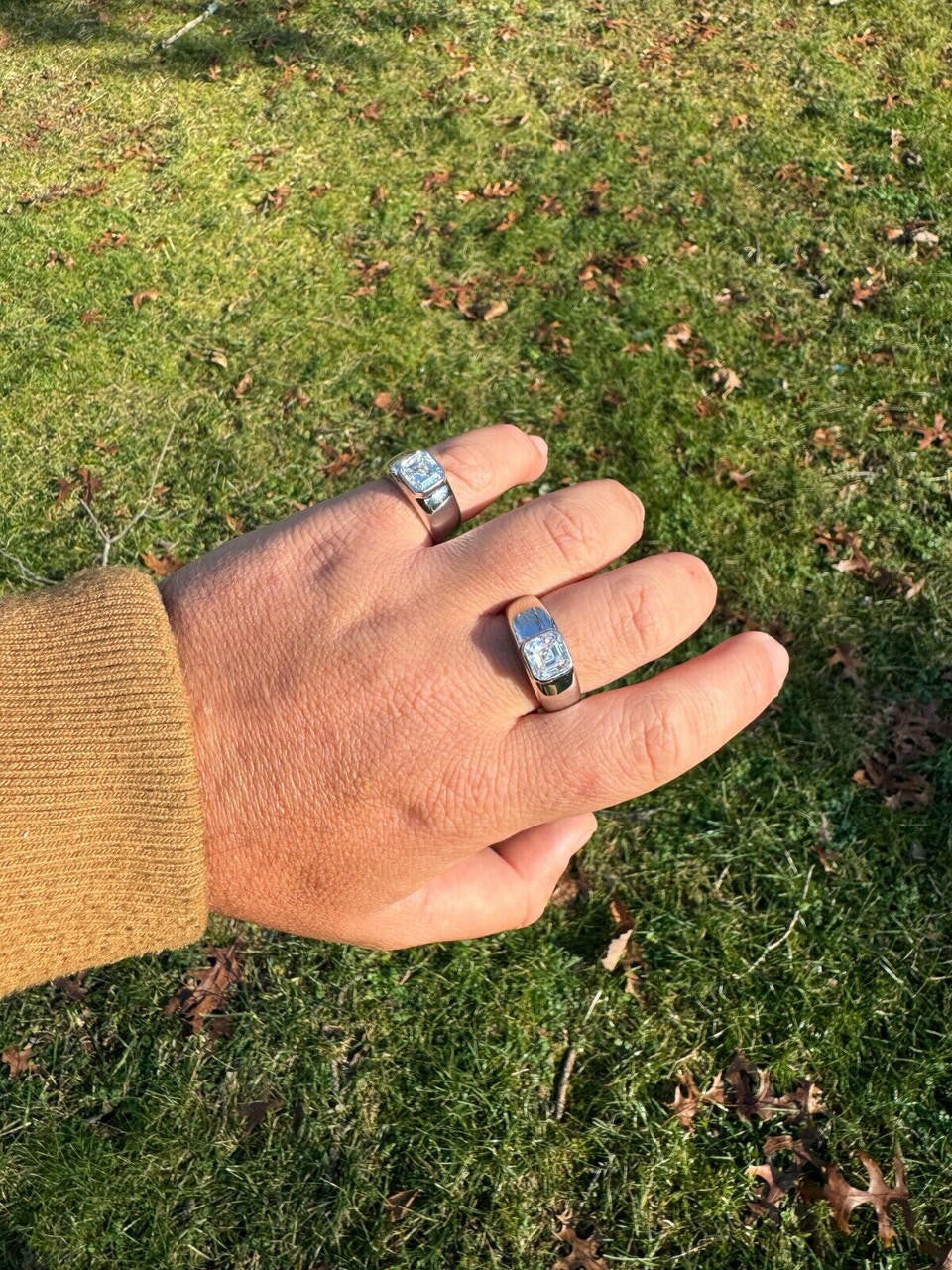 Moissanite Classic Big Rock Asscher Cut Ring | 925 Silver