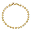 Ball Bead Moon Cut Bracelet | 14k Gold Vermeil 925 Sterling Silver