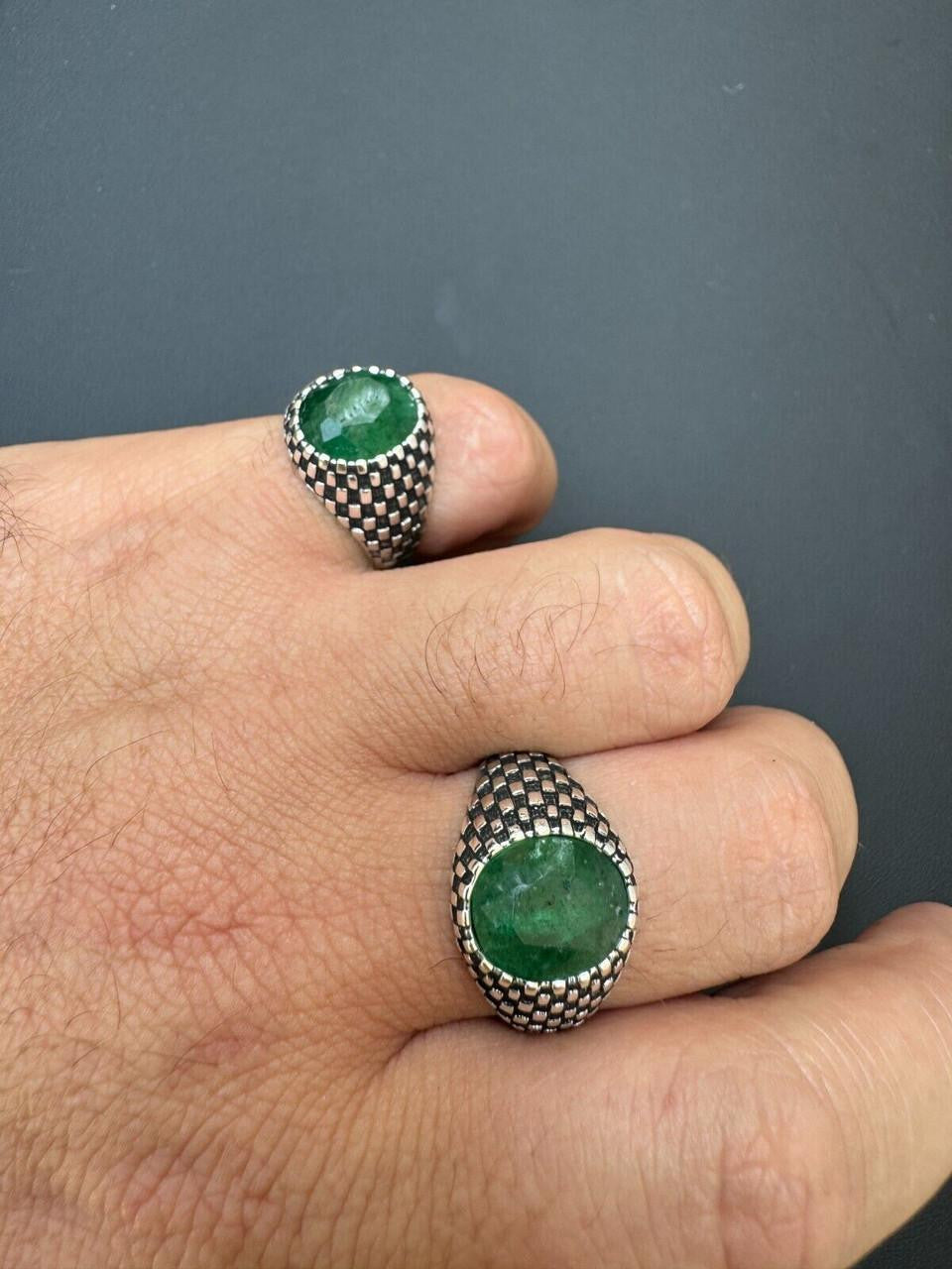 Black & White Ring | 925 Silver Oxidized