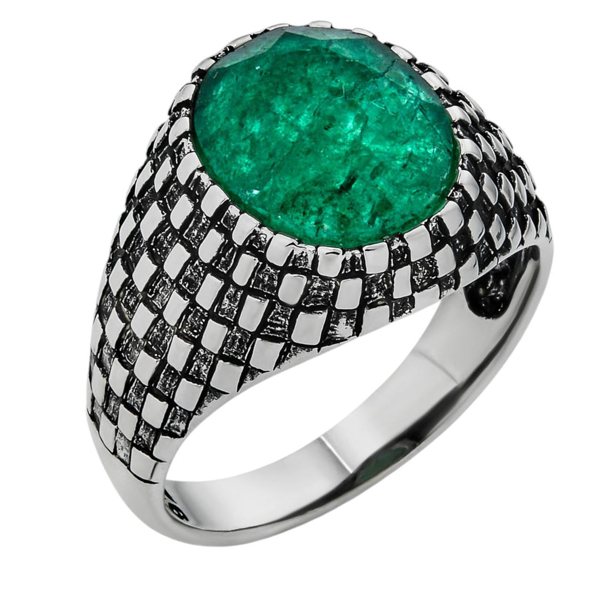 Black & White Ring | 925 Silver Oxidized
