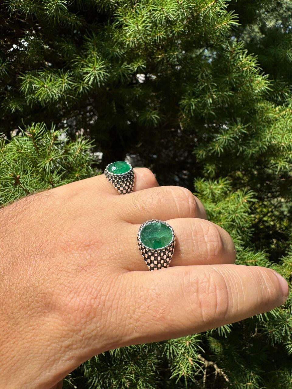 Black & White Ring | 925 Silver Oxidized