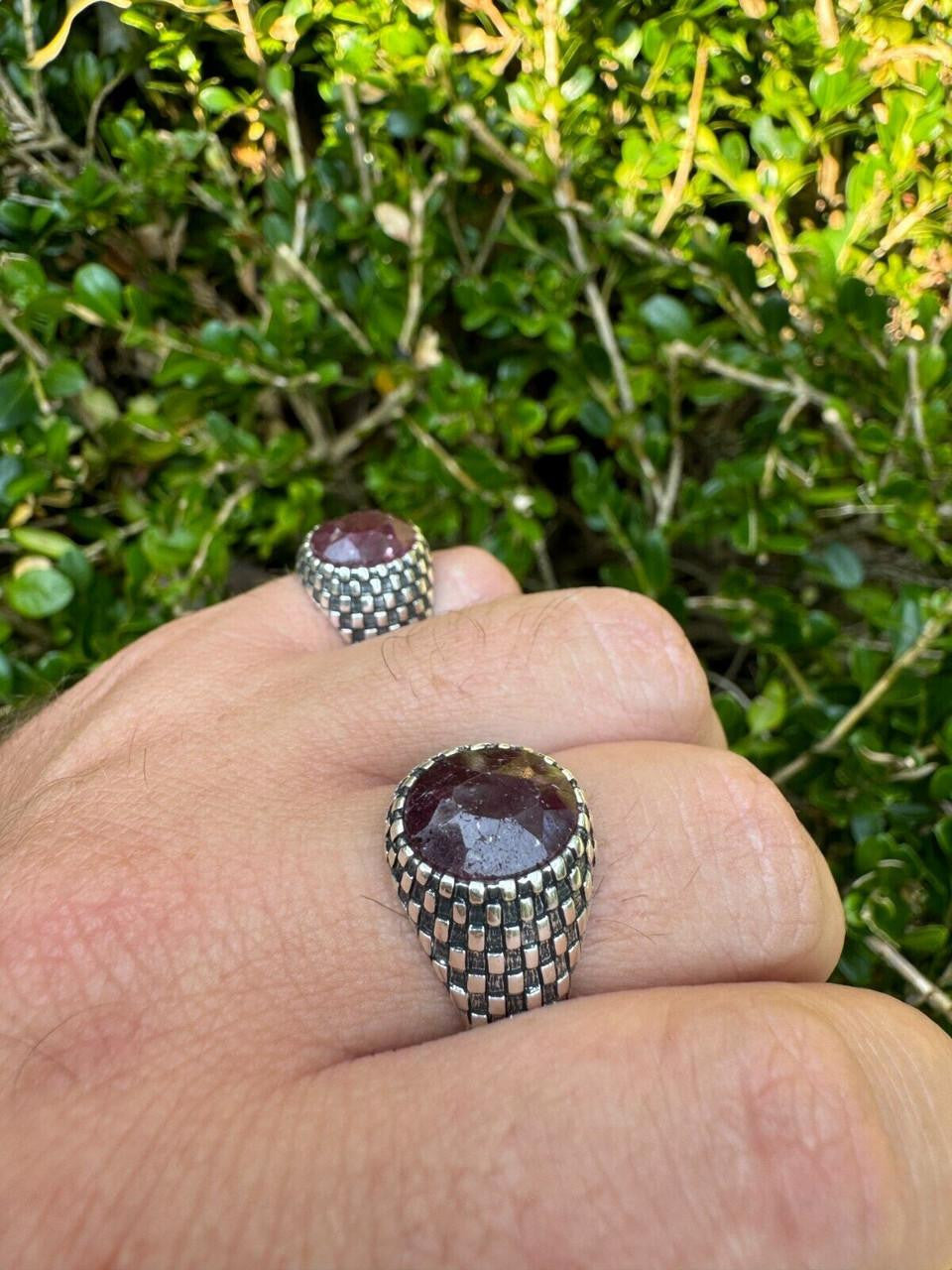 Black & White Ring | 925 Silver Oxidized