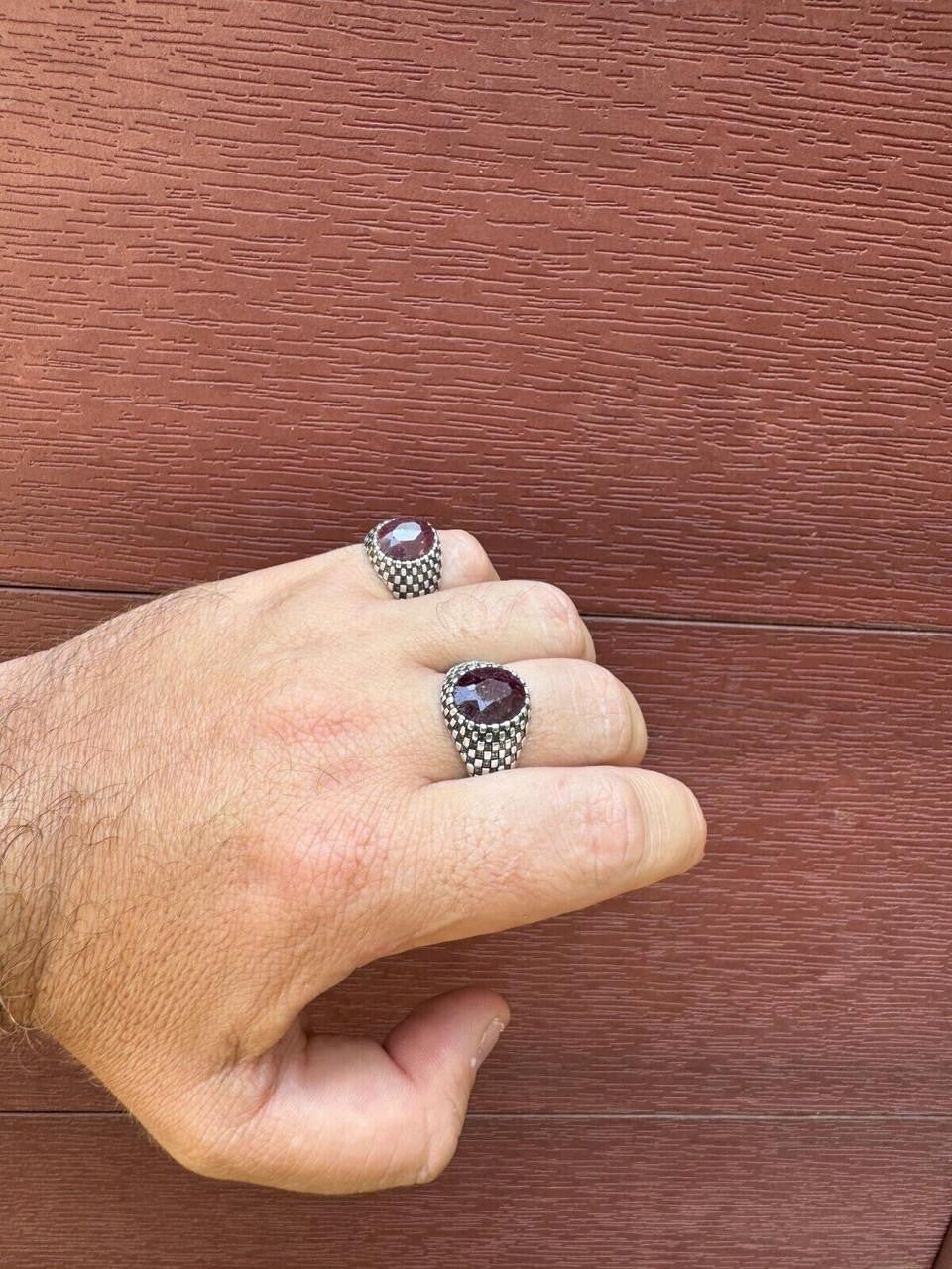 Black & White Ring | 925 Silver Oxidized