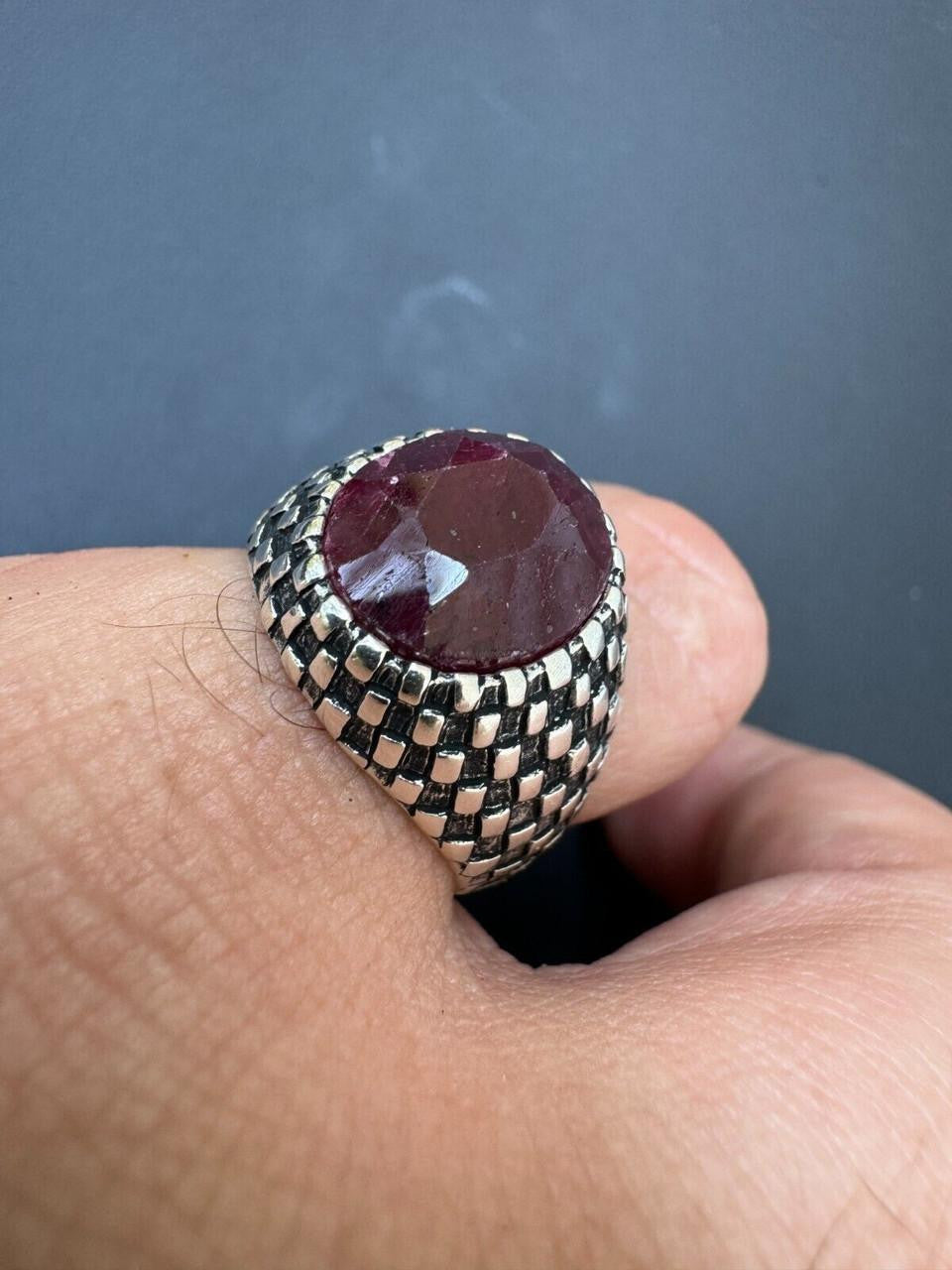 Black & White Ring | 925 Silver Oxidized