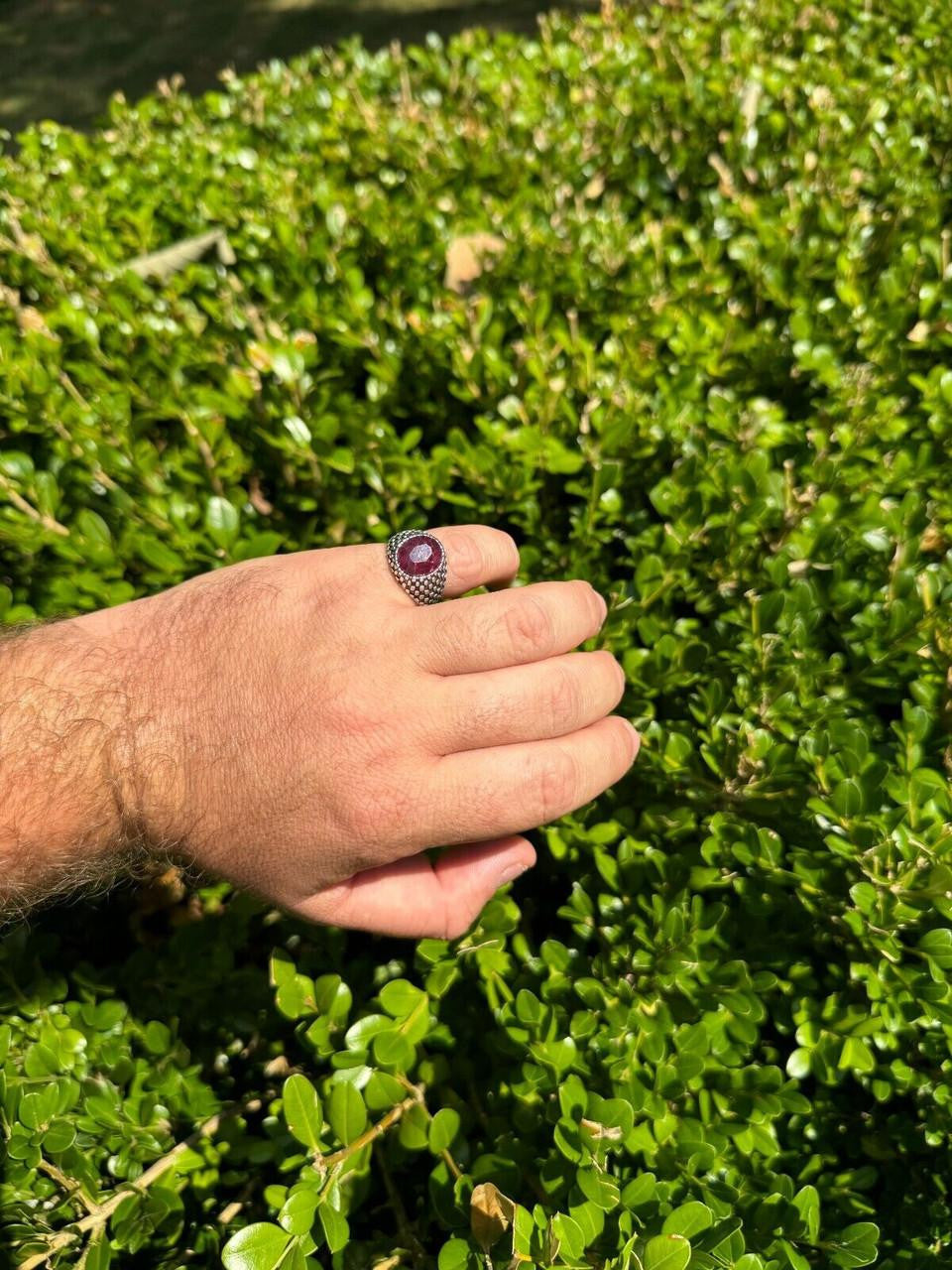 Black & White Ring | 925 Silver Oxidized