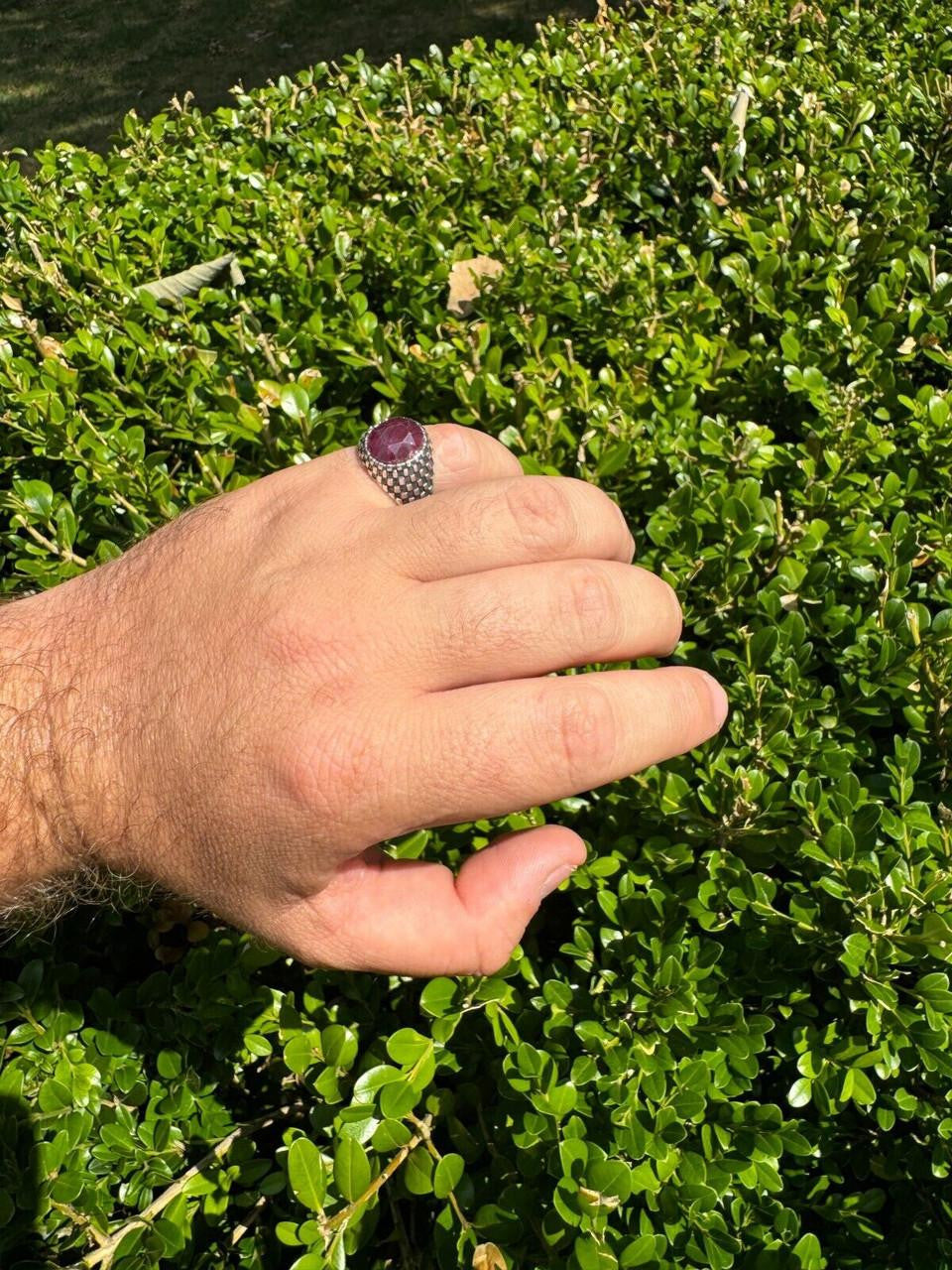 Black & White Ring | 925 Silver Oxidized