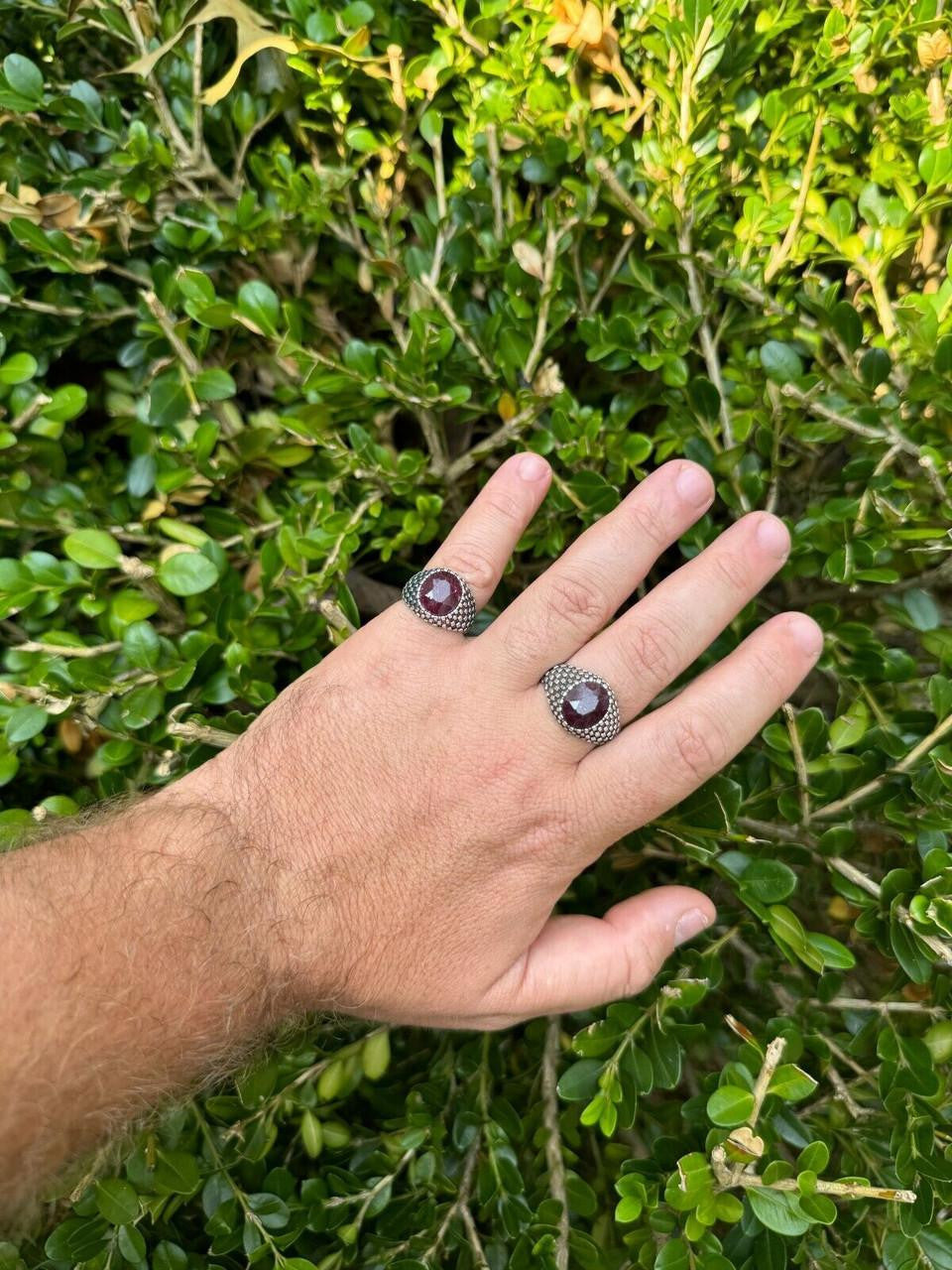 Black & White Ring | 925 Silver Oxidized
