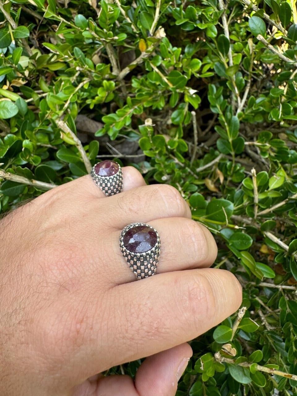 Black & White Ring | 925 Silver Oxidized