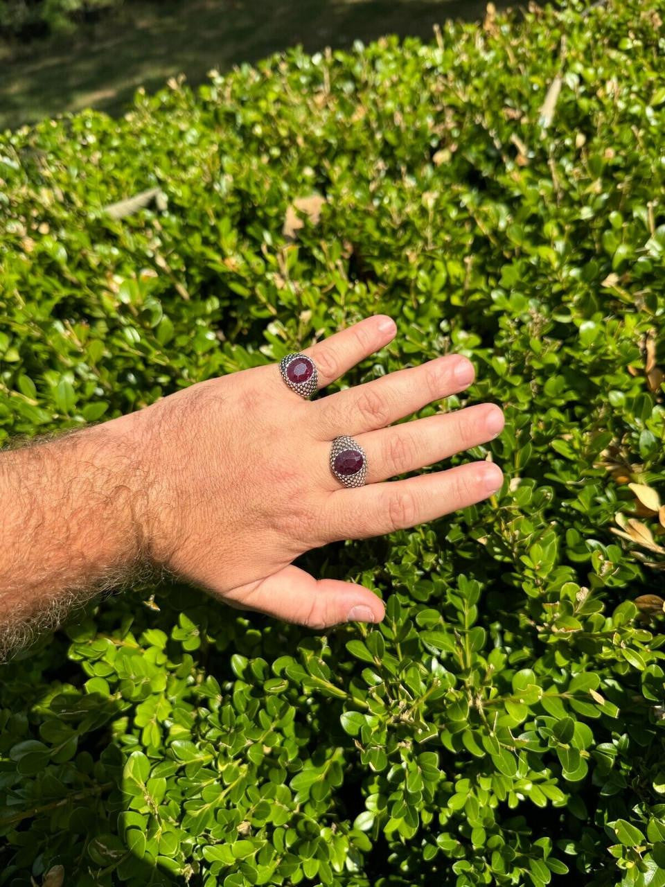 Black & White Ring | 925 Silver Oxidized