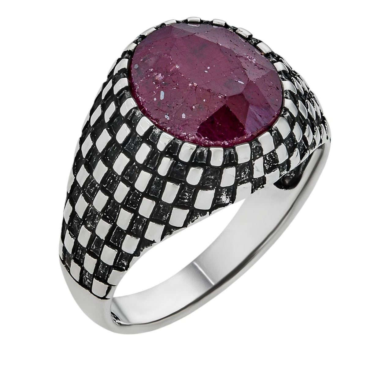 Black & White Ring | 925 Silver Oxidized