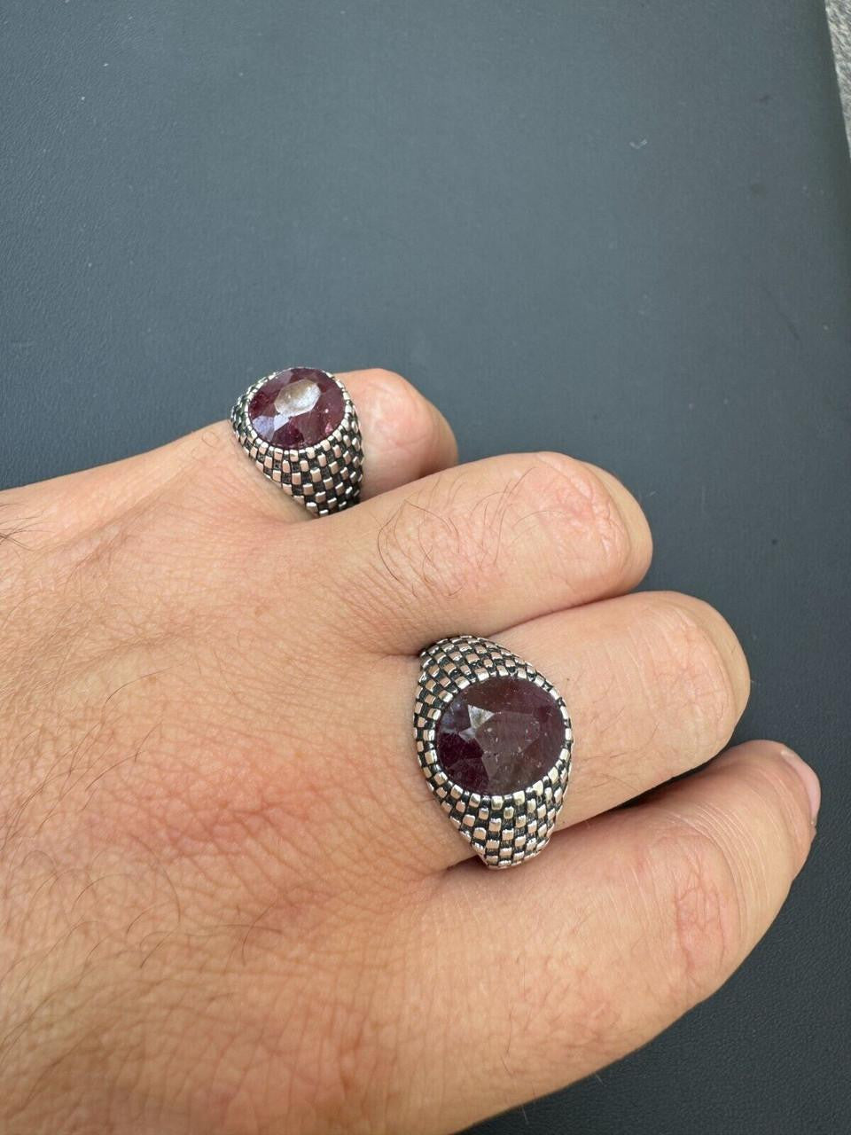 Black & White Ring | 925 Silver Oxidized