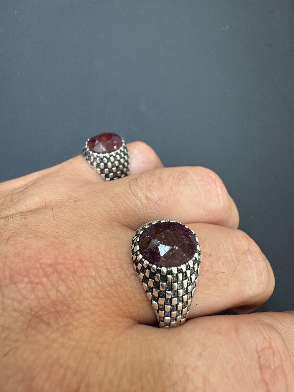 Black & White Ring | 925 Silver Oxidized