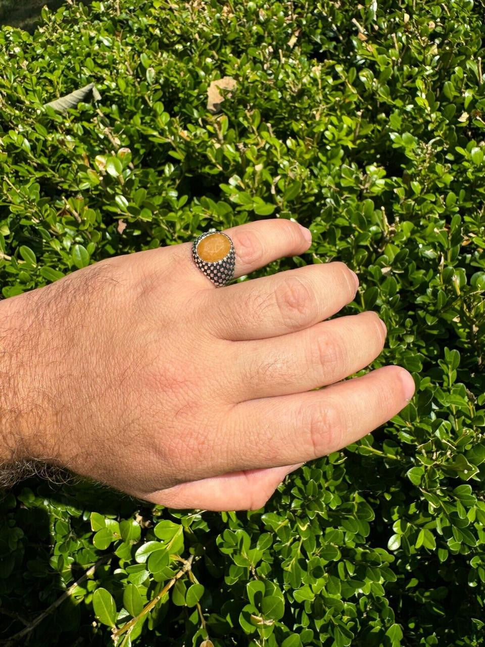 Black & White Ring | 925 Silver Oxidized