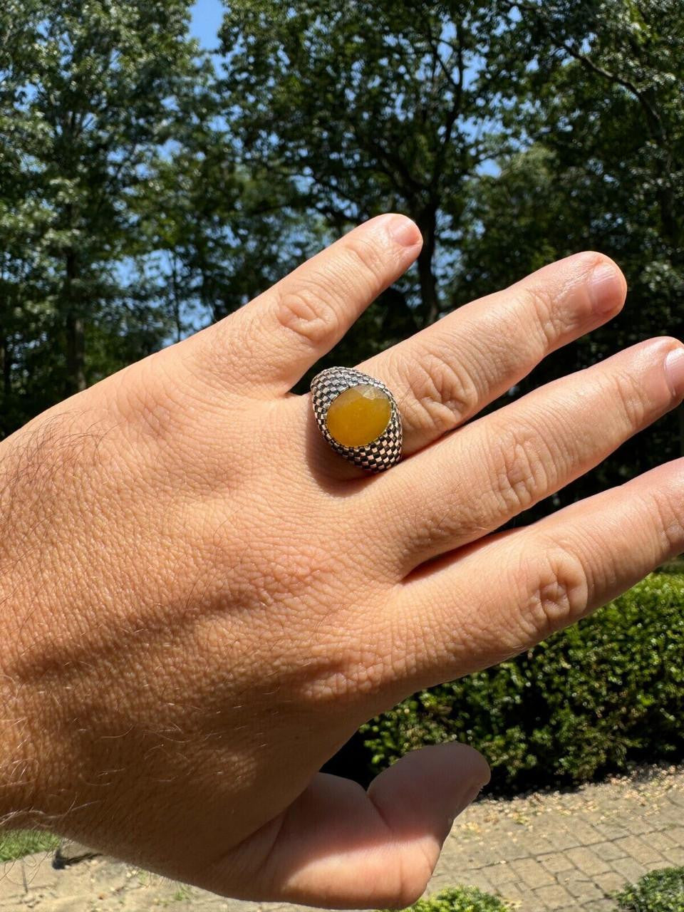 Black & White Ring | 925 Silver Oxidized