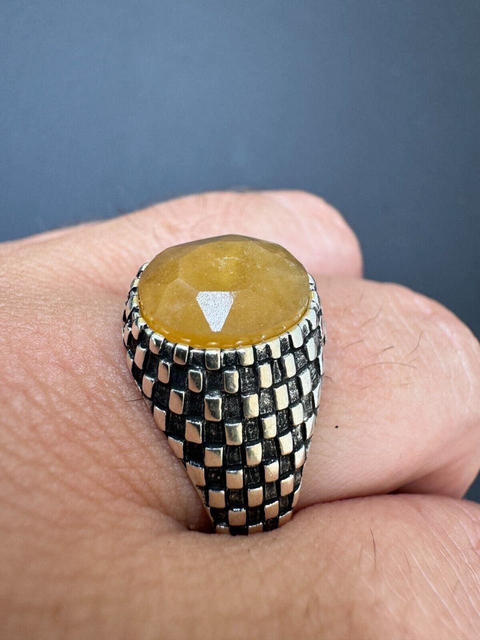 Black & White Ring | 925 Silver Oxidized