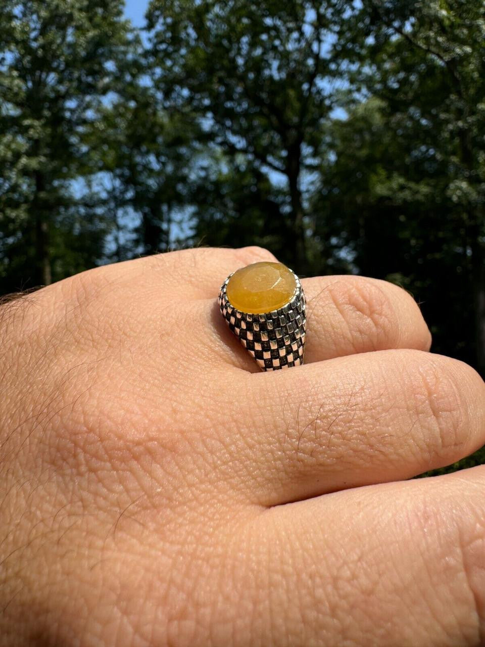Black & White Ring | 925 Silver Oxidized