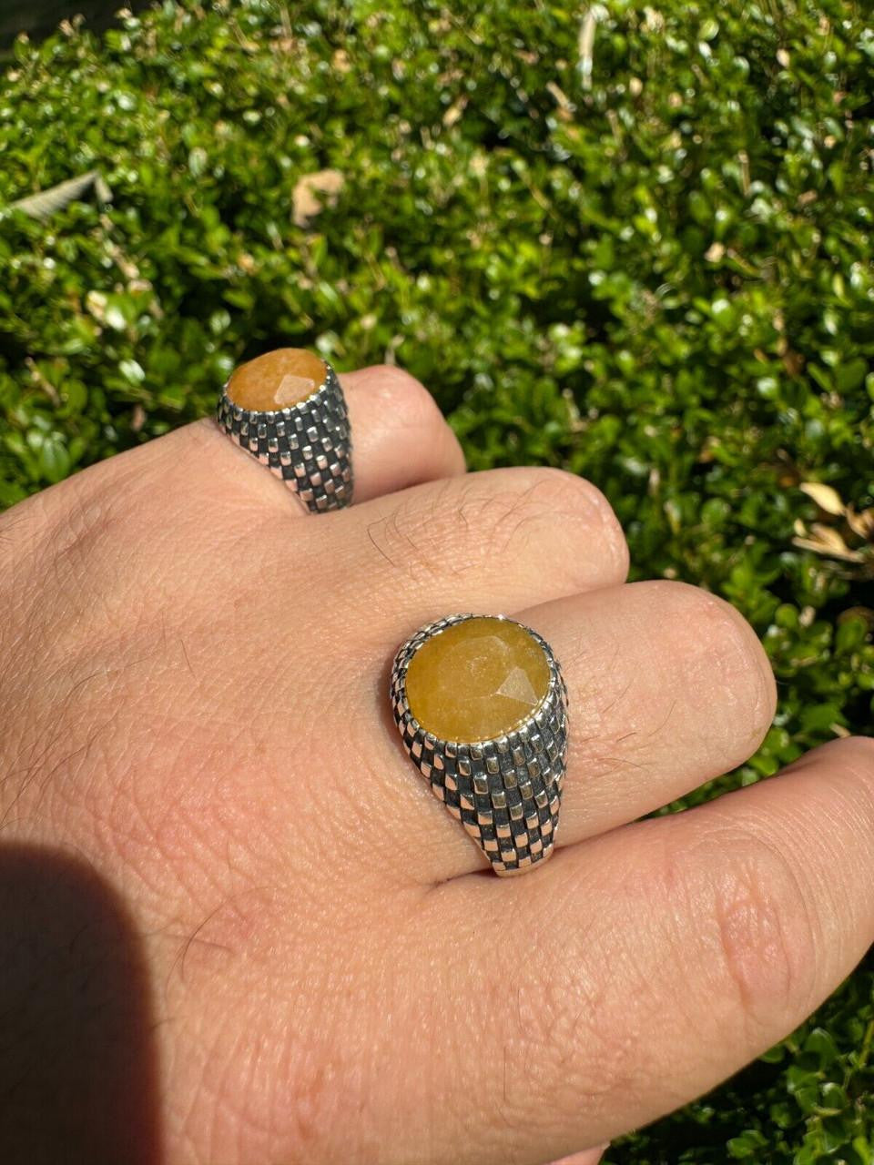 Black & White Ring | 925 Silver Oxidized