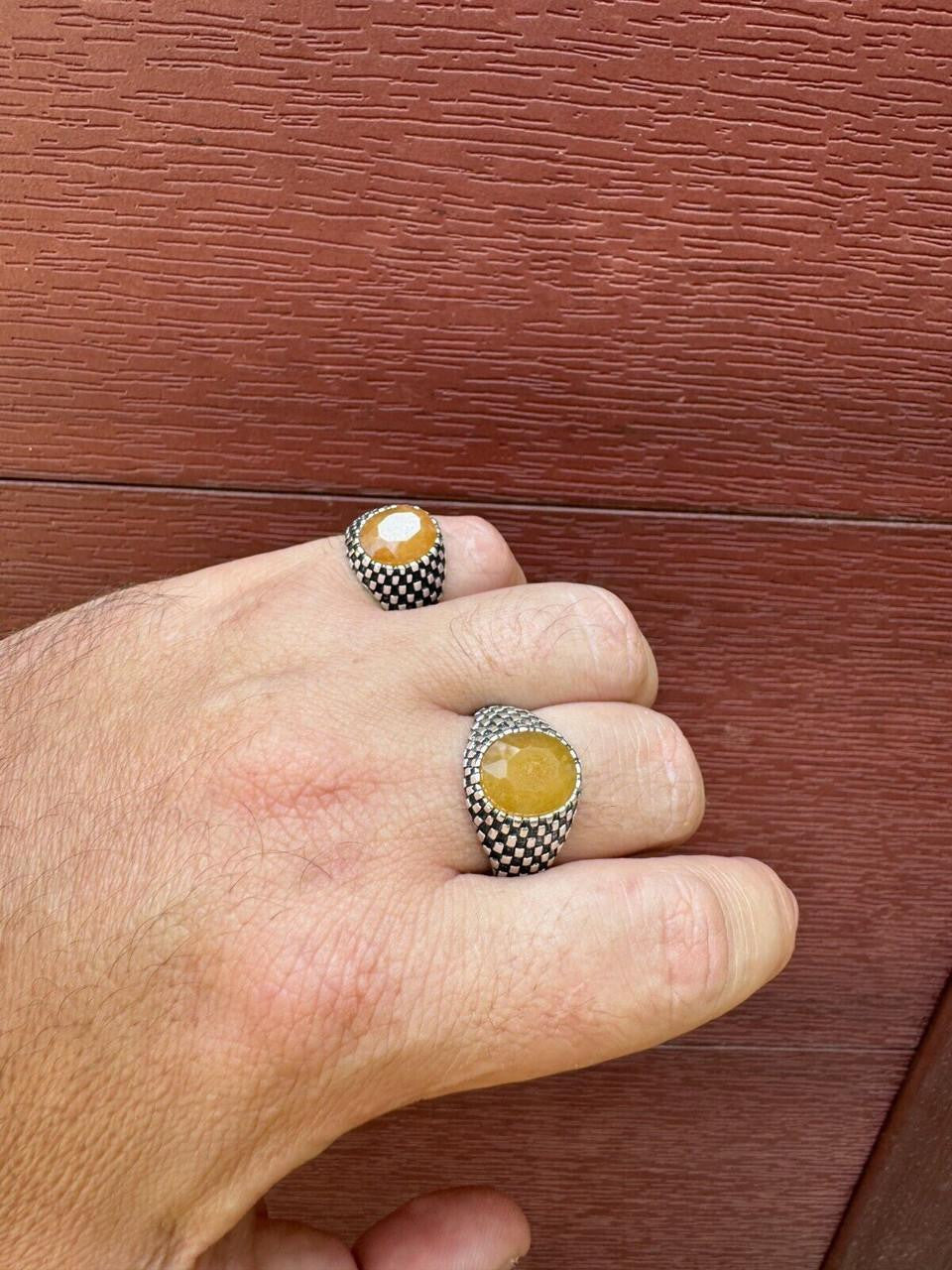 Black & White Ring | 925 Silver Oxidized