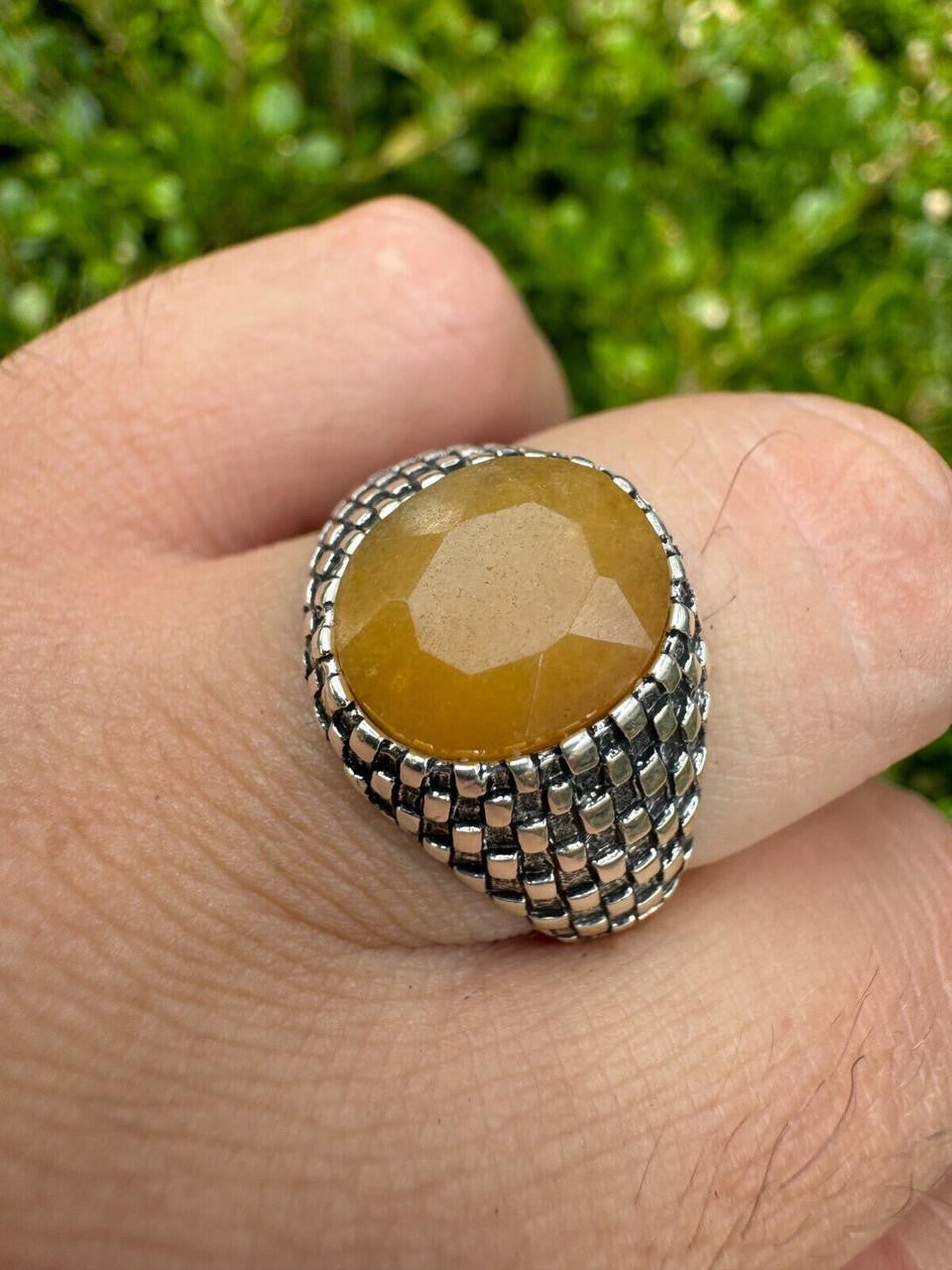 Black & White Ring | 925 Silver Oxidized