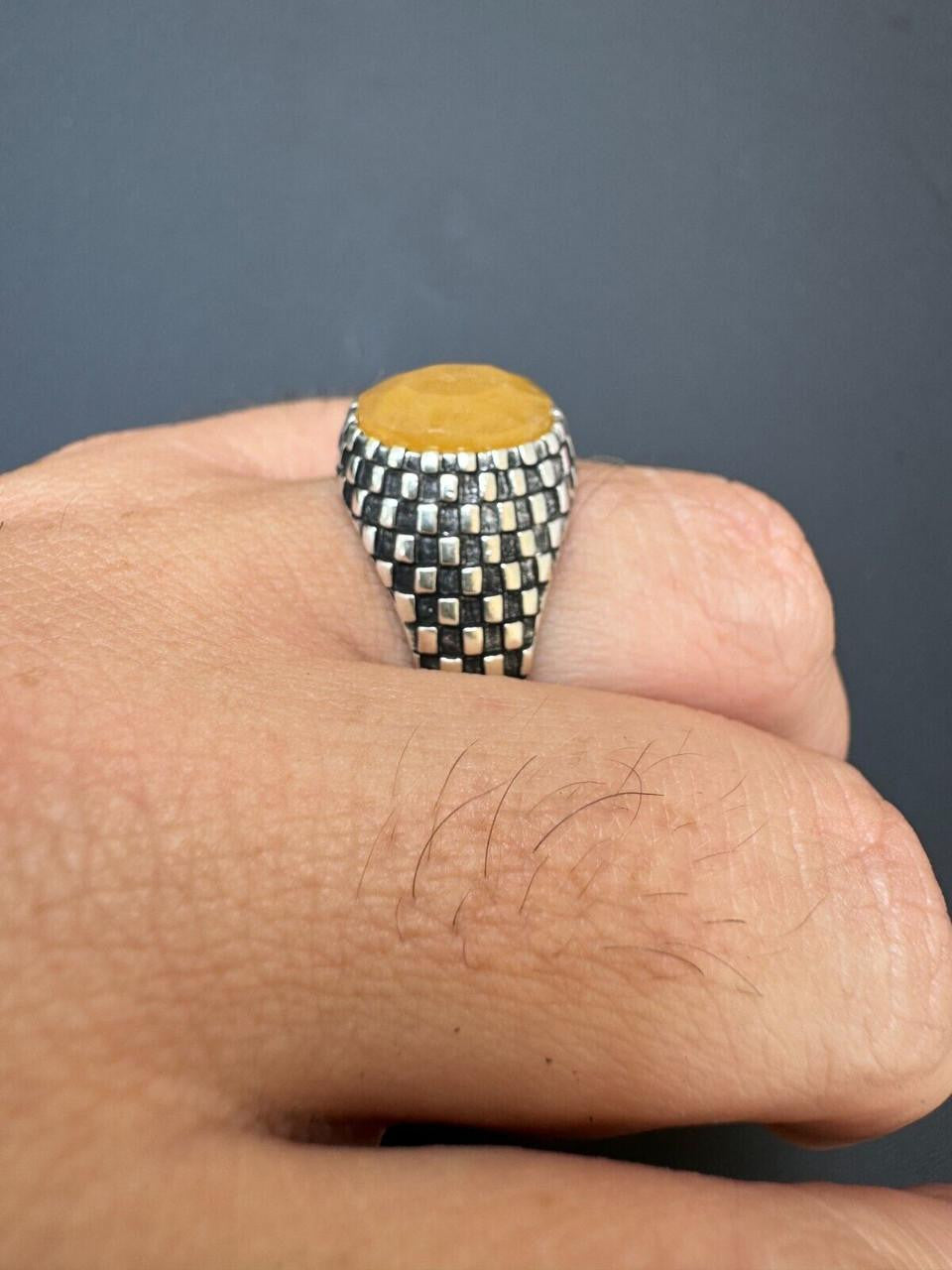 Black & White Ring | 925 Silver Oxidized