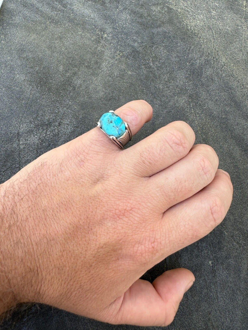 Classic Stone Eye Ring | 925 Silver Oxidized