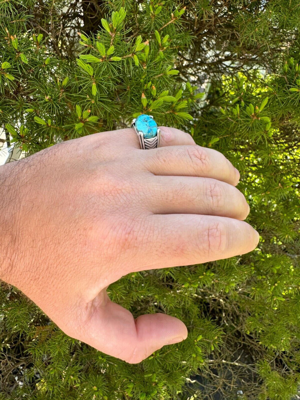 Classic Stone Eye Ring | 925 Silver Oxidized