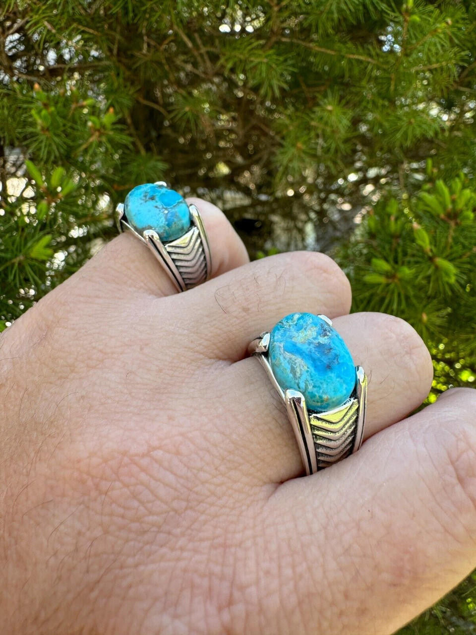 Classic Stone Eye Ring | 925 Silver Oxidized