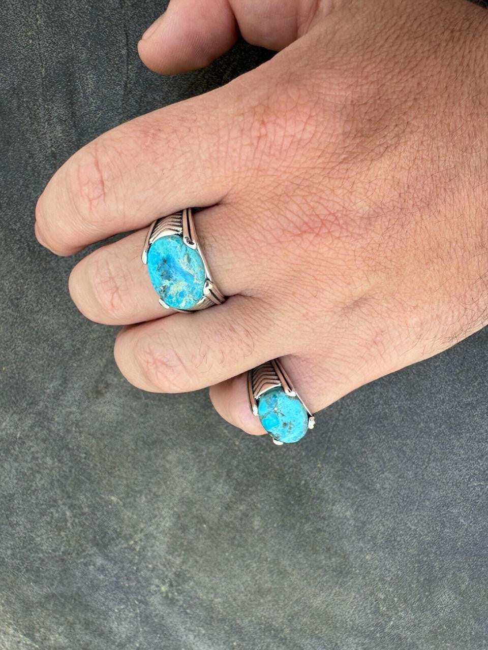 Classic Stone Eye Ring | 925 Silver Oxidized
