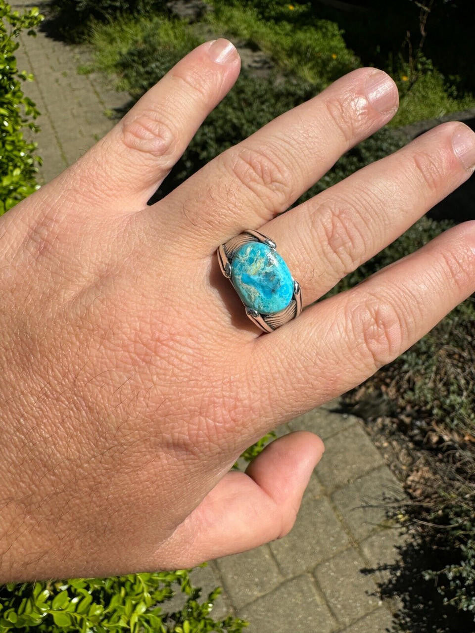 Classic Stone Eye Ring | 925 Silver Oxidized