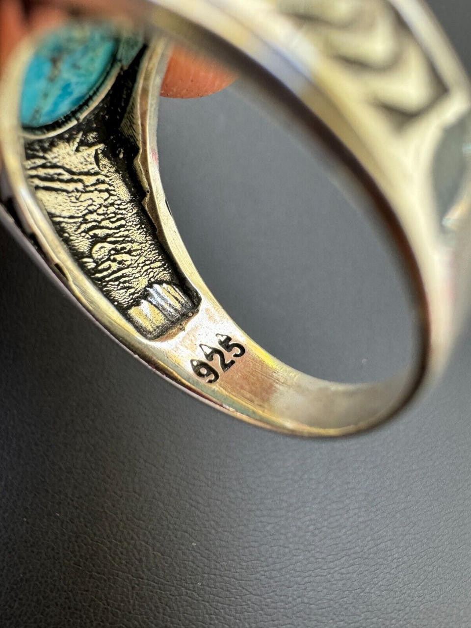 Classic Stone Eye Ring | 925 Silver Oxidized