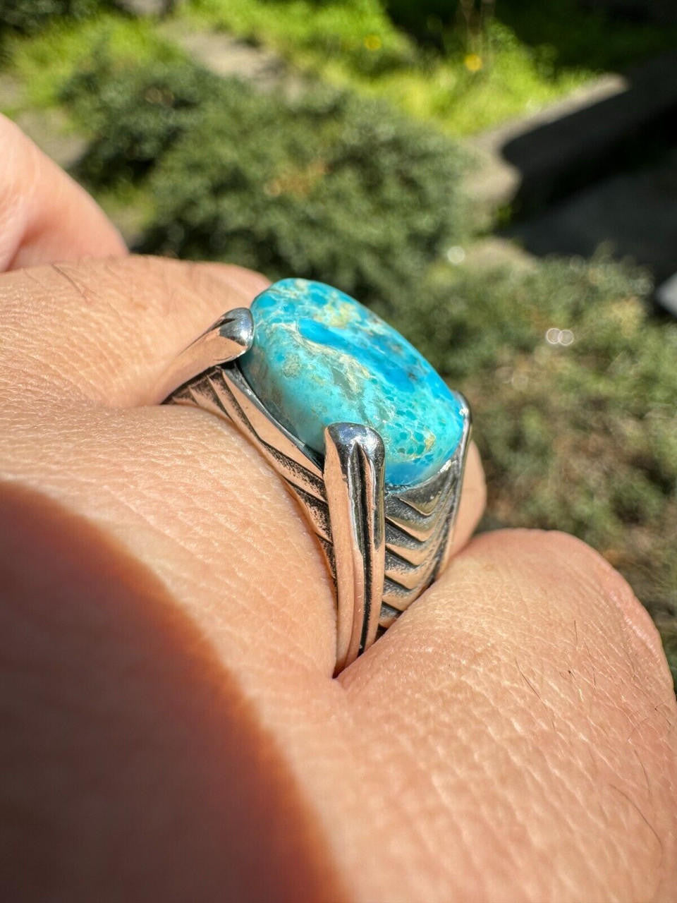 Classic Stone Eye Ring | 925 Silver Oxidized