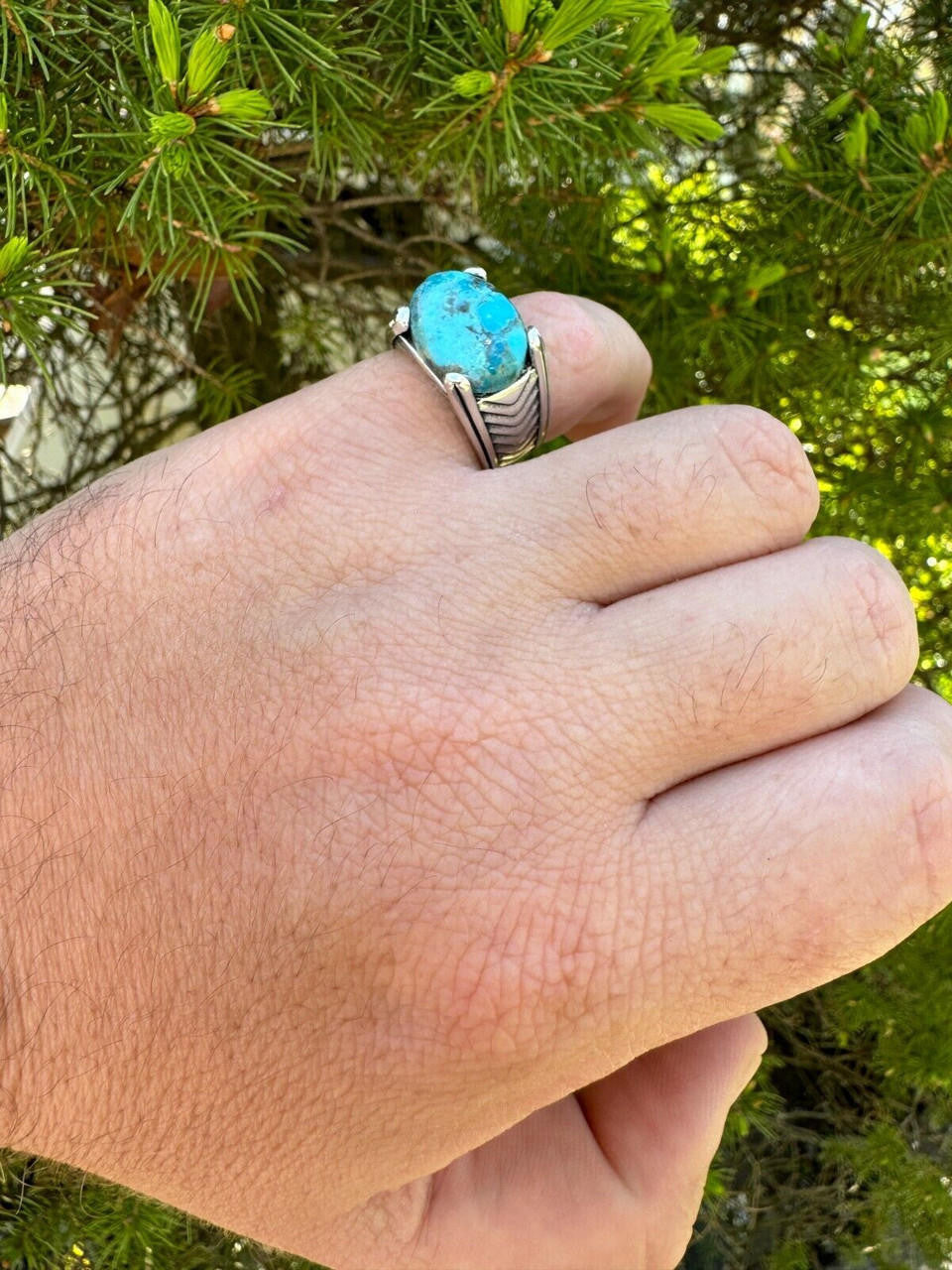Classic Stone Eye Ring | 925 Silver Oxidized