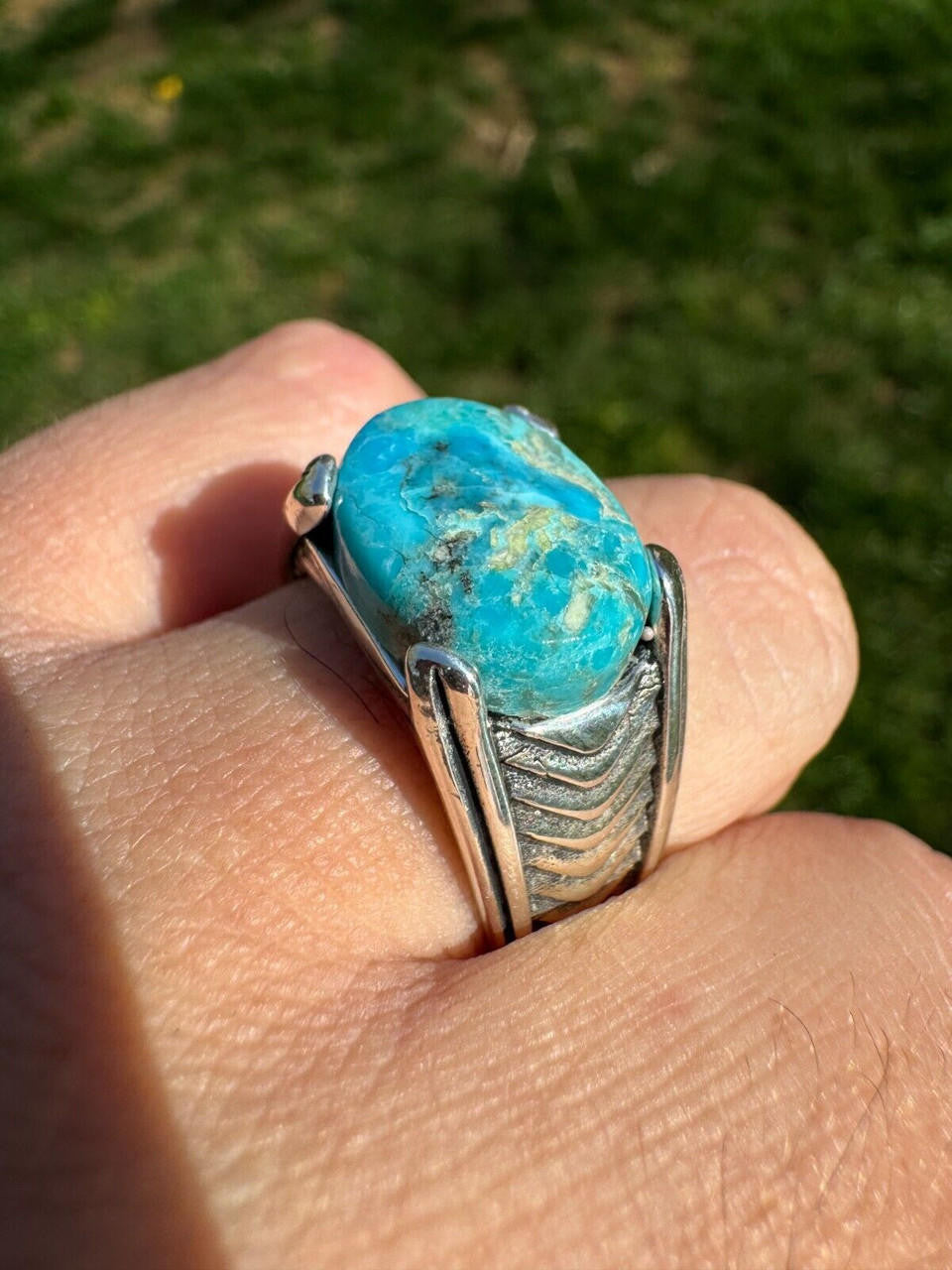 Classic Stone Eye Ring | 925 Silver Oxidized