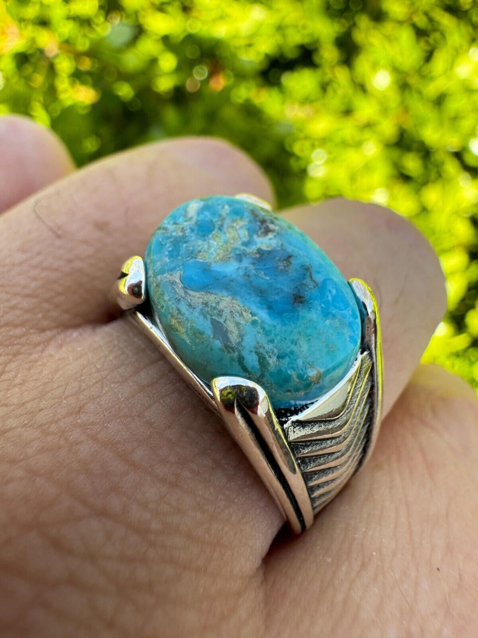 Classic Stone Eye Ring | 925 Silver Oxidized