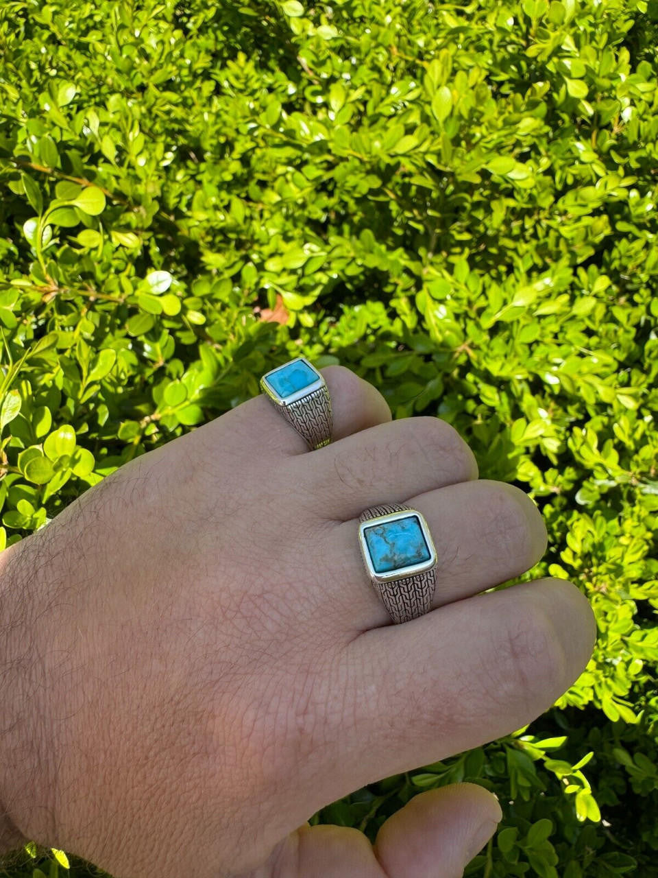 NYC Blue Vision Ring | 925 Silver Oxidized