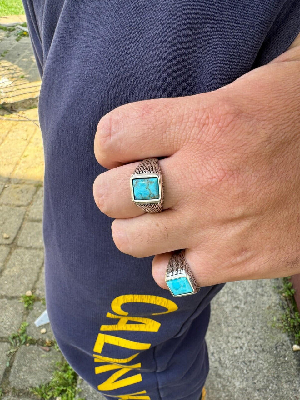 NYC Blue Vision Ring | 925 Silver Oxidized