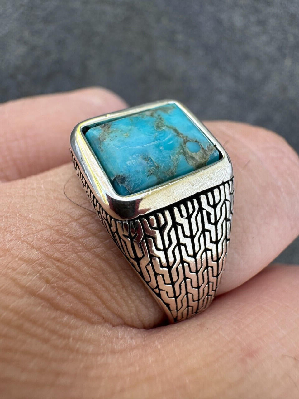 NYC Blue Vision Ring | 925 Silver Oxidized