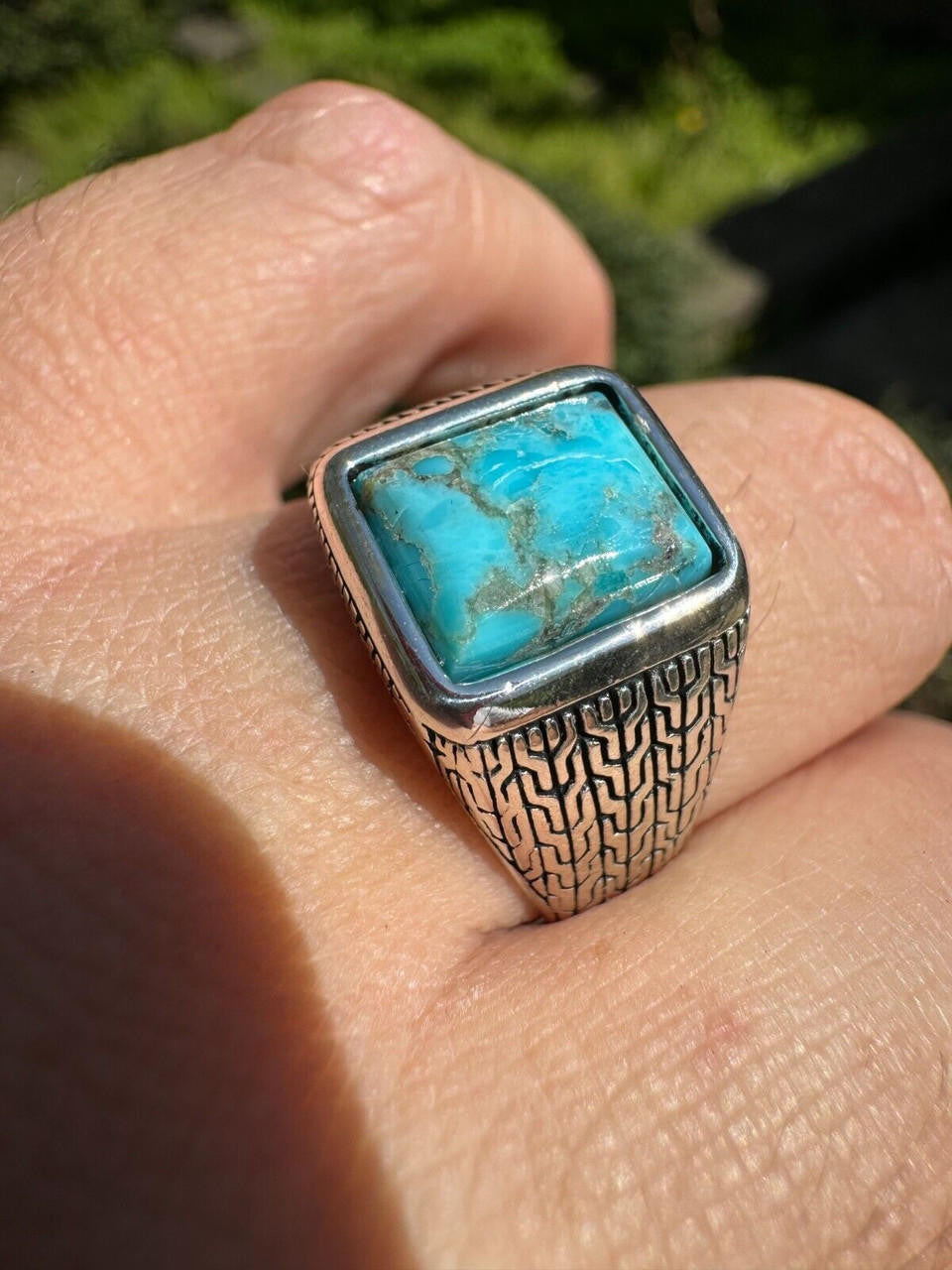 NYC Blue Vision Ring | 925 Silver Oxidized