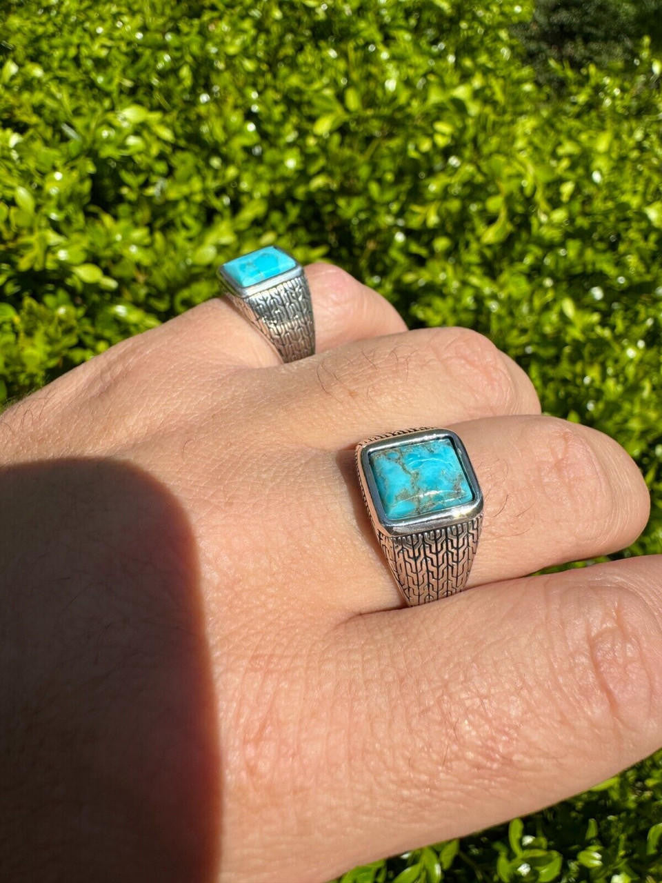 NYC Blue Vision Ring | 925 Silver Oxidized