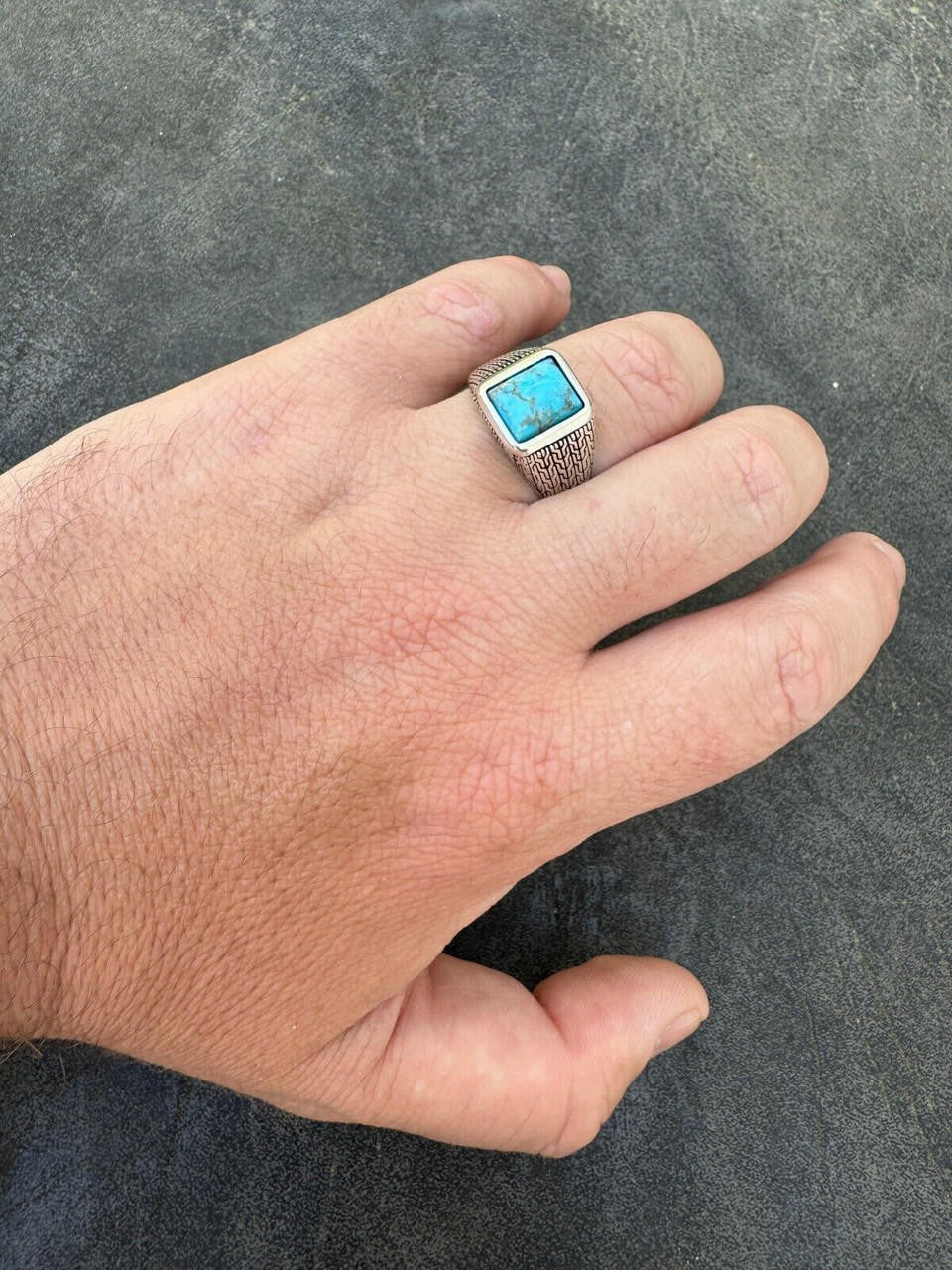 NYC Blue Vision Ring | 925 Silver Oxidized