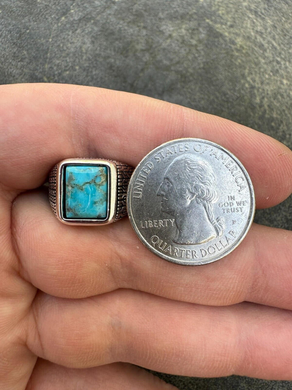 NYC Blue Vision Ring | 925 Silver Oxidized