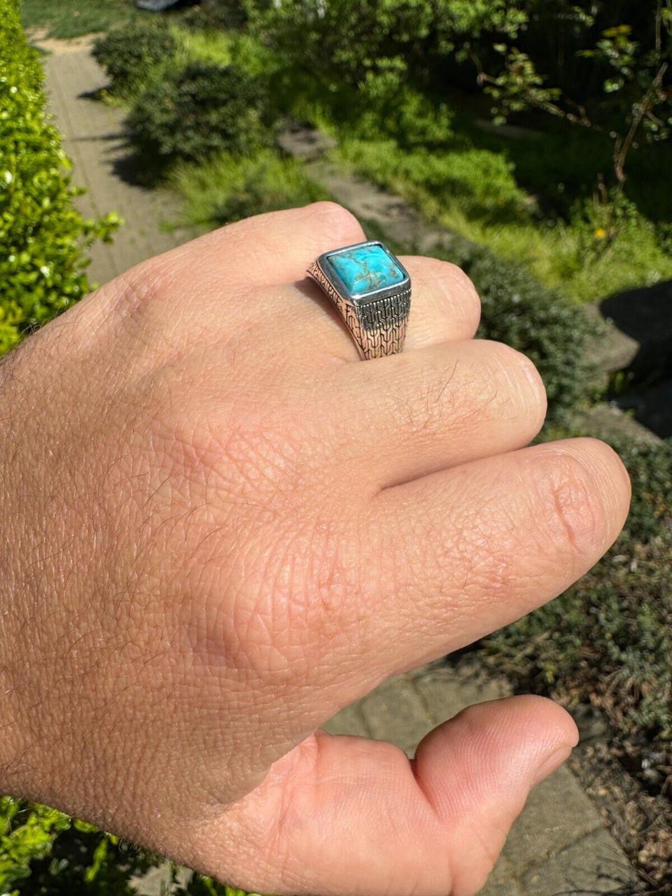 NYC Blue Vision Ring | 925 Silver Oxidized