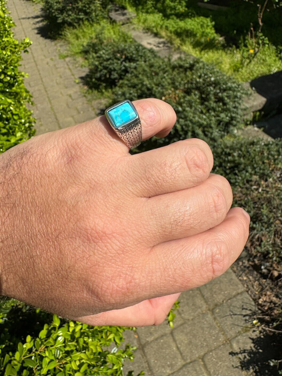 NYC Blue Vision Ring | 925 Silver Oxidized