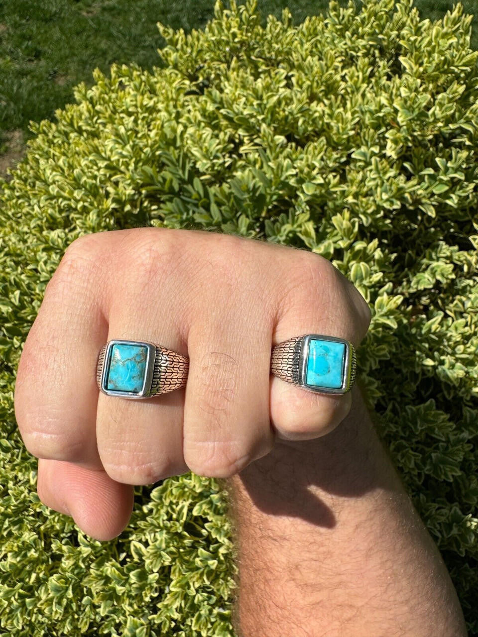 NYC Blue Vision Ring | 925 Silver Oxidized