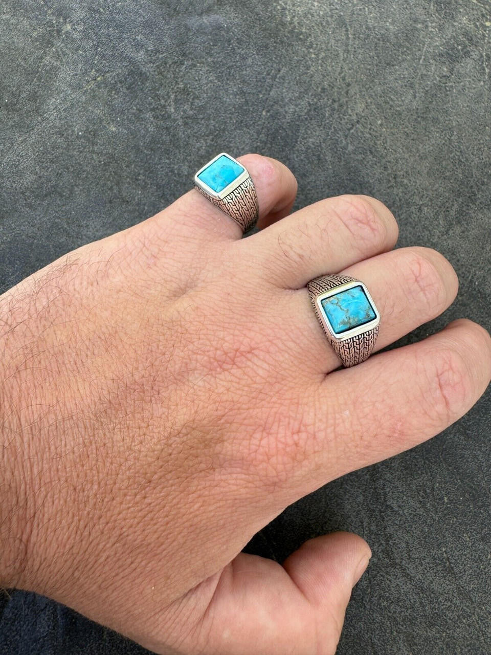 NYC Blue Vision Ring | 925 Silver Oxidized