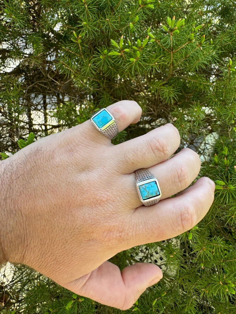 NYC Blue Vision Ring | 925 Silver Oxidized