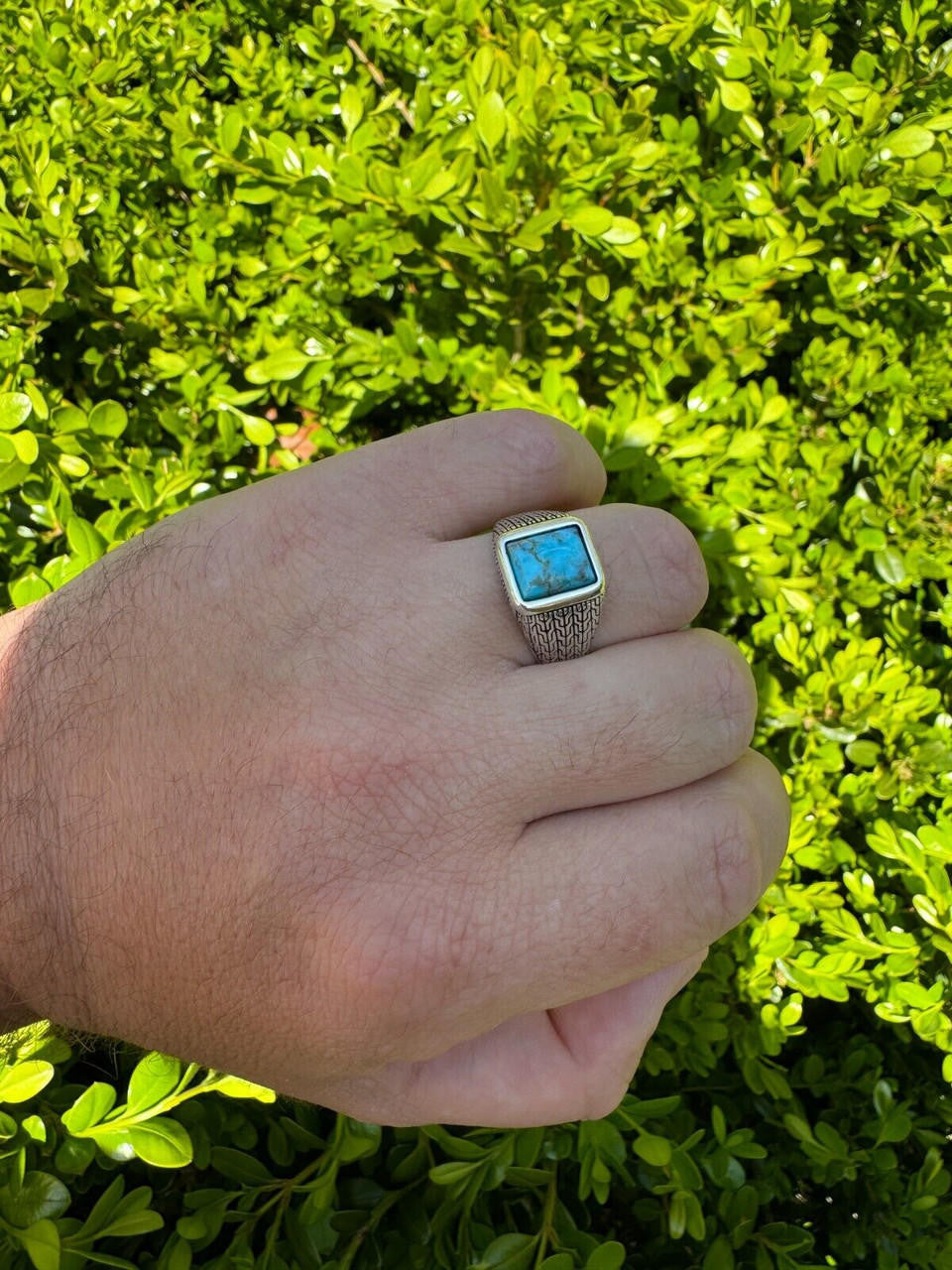 NYC Blue Vision Ring | 925 Silver Oxidized