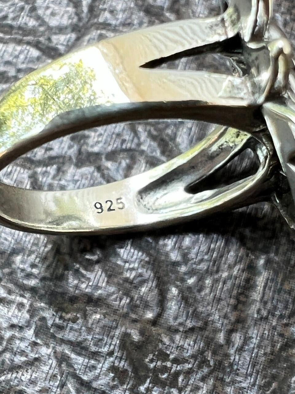 Cross On Anchor Ring | 925 Silver Oxidized