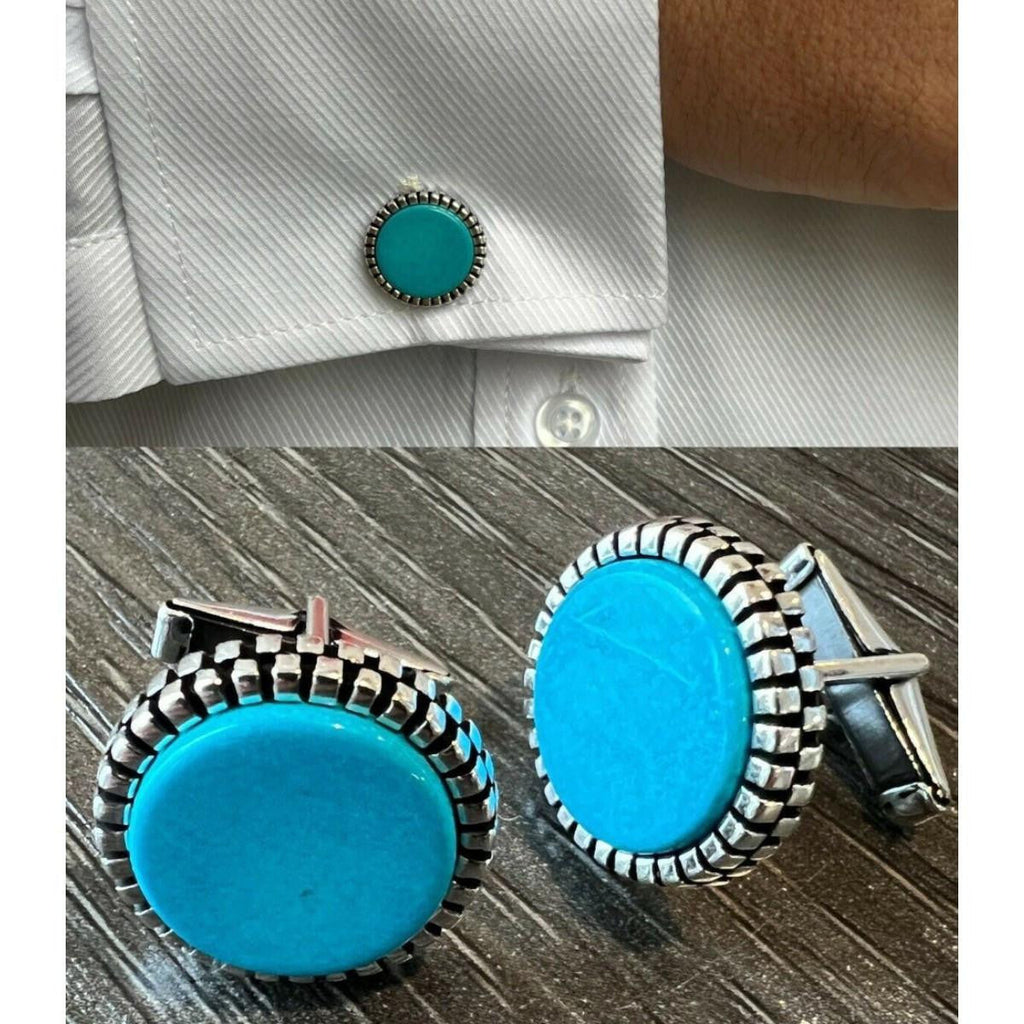 Cufflinks Round Classic | 925 Silver