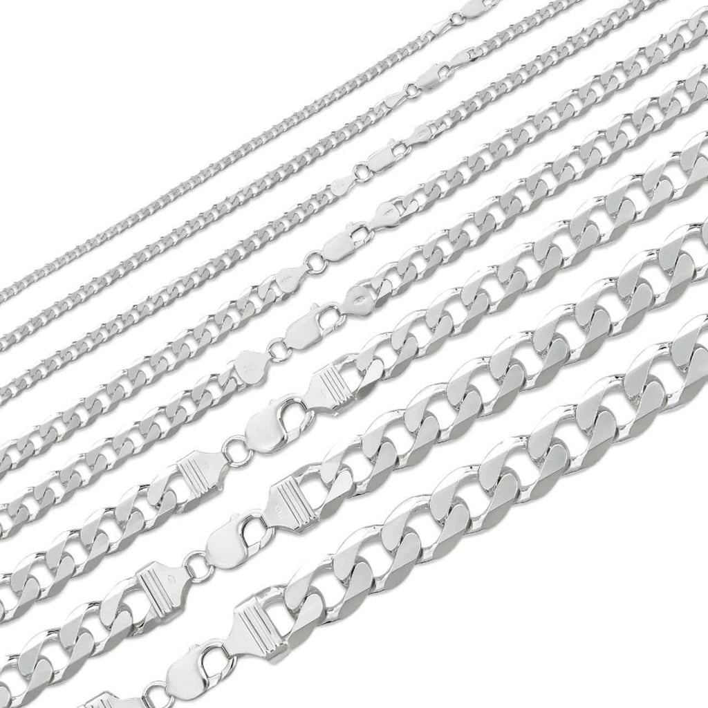 Curb Link Chain Necklace Or Bracelet | 925 Sterling Silver